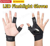 07166 Merge 2xFinger Glove W/Led Light Flashlight Gloves Out Door Gear Rescue Night Fishing Z217.