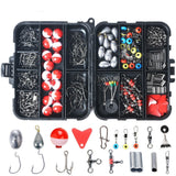07171 Merge 263 Pieces Fishing Accessories Kit Lures Jig Hooks Sinker Weights Set Fish Tackle Box Z218.