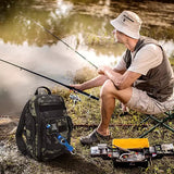 07173 Merge Tackle Backpack Fishing Rod Holders Tackle Boxes Outdoor Shoulder Large Storage Z218.
