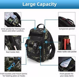 07173 Merge Tackle Backpack Fishing Rod Holders Tackle Boxes Outdoor Shoulder Large Storage Z218.