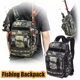 07173 Merge Tackle Backpack Fishing Rod Holders Tackle Boxes Outdoor Shoulder Large Storage Z218.