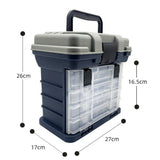 07176 Merge Fishing Tackle Box With 4 Layers For Fishing Lures Sinkers Floats Line Storage	Z218.