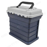 07176 Merge Fishing Tackle Box With 4 Layers For Fishing Lures Sinkers Floats Line Storage	Z218.