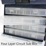 07176 Merge Fishing Tackle Box With 4 Layers For Fishing Lures Sinkers Floats Line Storage	Z218.