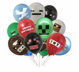 0730 Merge 24 Pieces Minecraft Balloons Gaming Party Birthday Helium Balloon 12" Z240 xxxxxxx You 130326.