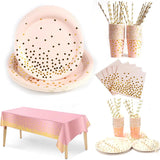 0751 Merge 25 Guests Colourful Disposable Party Tableware Plates Cups Napkins Straws Table Cloth Z241 xxxxxxx You 150326.