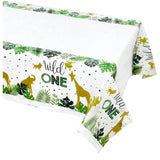 0753 Wild One Jungle Party Tableware Plates Napkins Cups Tablecloth Toppers Z241 xxxxxxx You 150326.
