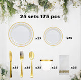 0757 Merge 175 Plastic Party Plates Wedding Party Dinnerware Silverware Plates Cups Napkin Z241 xxxxxxx 150326.