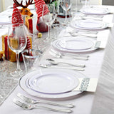 0757 Merge 175 Plastic Party Plates Wedding Party Dinnerware Silverware Plates Cups Napkin Z241 xxxxxxx 150326.