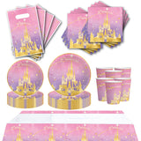 0758 Princes Castle Theme Party Table Ware 10 9"Plates,10 Cups, 20 Napkins,1 Table Cloths Z241 xxxxxxx You 100326.