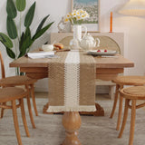 0770 Merge Splicing Cotton Table runner Farmhouse Style Table Bohemian Rustic 30cmx180cm Z260 xxxxxxx You 200426.