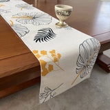 0771 Merge Cotton Linen Printed Table Runner Jacobean Monstera Hibiscus Eucalyptus Leaves Z260 xxxxxxx You 200426.