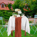 0774 Merge Semi-Sheer Gauze Wine Red Table Runner Sage Cheesecloth Table 90x180cm Z260 xxxxxxx You 200426.