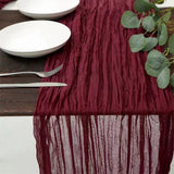 0774 Merge Semi-Sheer Gauze Wine Red Table Runner Sage Cheesecloth Table 90x180cm Z260 xxxxxxx You 200426.