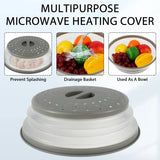 Multifunctional Microwave Food Cover Heat Resistant Folding Splash Guard Lid Z333 0786