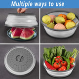Multifunctional Microwave Food Cover Heat Resistant Folding Splash Guard Lid Z333 0786