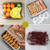 50 Pieces Reusable Stretch Food Covers Elastic PE Plastic Bowl Lids Z333 0788.