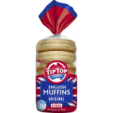 100116 Merge Tip Top Original English Muffins 6 Pack 400g X153.