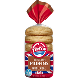 100119 Merge Tip Top Whole meal English Muffins 6 Pack 400g X153.