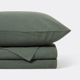 100312 Merge Openook Stonewashed Cotton Single Sheet Dark Green Z192 xxxxxxx You 240226.