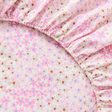 100321 Merge K-D Australian Cotton Sheets Set 180TC Pink Ditsy Size Double Z227.