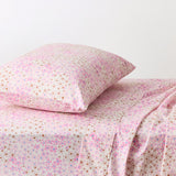 100321 Merge K-D Australian Cotton Sheets Set 180TC Pink Ditsy Size Double Z227.