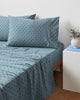 100325 Merge Amelia Australian Cotton Printed Sheet Blue Stone Z227.