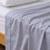 100344 Merge Openook Albany Flat Sheet Blue Stripe King Size Z229 xxxxxxx You 270226.
