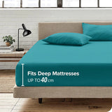 100347 Merge Hotel 2200TC Extra Deep Ultra Soft Fitted Sheet Biscay Blue King 40cm Deep Z229 xxxxxxx You 270226