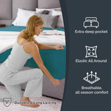 100347 Merge Hotel 2200TC Extra Deep Ultra Soft Fitted Sheet Biscay Blue King 40cm Deep Z229 xxxxxxx You 270226