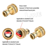 100391 Merge 8 Pcs Brass Garden Lawn Water Hose Pipe Fitting Connector Tap Adaptor 1/2" 3/4" Z292 xxxxxxx You 280626.