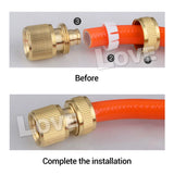 100391 Merge 8 Pcs Brass Garden Lawn Water Hose Pipe Fitting Connector Tap Adaptor 1/2" 3/4" Z292 xxxxxxx You 280626.