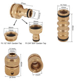 100397 Merge 4Pcs Brass Garden Hose Connector Tap 1/2" Fittings Quick Connect Z292 xxxxxxx You 280627.
