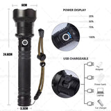 1004120 Merge 9900000 Lumens Super Bright Tactical Flashlight Zoomable Rechargable Torch Light	Z184 xxxxxxx You 250626.
