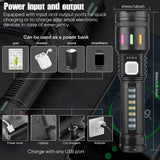 1004123 Merge Powerful 99000000 Lm Led Military Torch USB Rechargeable Tactical Flashlight Z184 xxxxxxx You 250627.