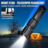 1004125 Merge Powerful Led Flashlight Rechargable USB Waterproof Zoom Tactial Touch Z184 xxxxxxx You 250626.