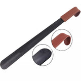 100442 42CM Shoe Horn Long Leather Metal Handle Shoehorn Stainless Steel Lifter Z138.