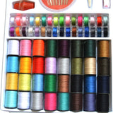 1004500 Merge 64 Rolls Sewing Machine Line Thread Spool Set Bobbin Cotton Reel Needle Tape Kit Z253 xxxxxxx You 020426