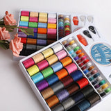 1004501 Merge 128 Rolls Sewing Machine Line Thread Spool Set Bobbin Cotton Reel Needle Tape Kit Z253 xxxxxxx You 020426.
