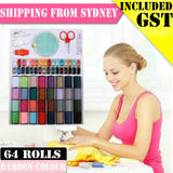 1004502 Merge Up 128 Rolls Sewing Machine Line Thread Spool Set Bobbin Cotton Reel Needle Tape Z253 xxxxxxx You 020426.