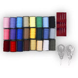 1004507 Merge 24 Rolls Sewing Thread Spool Kit Set Polyester Reels Cotton Needle For Hand Sewing Z253 xxxxxxx You.