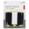 1004511 Merge Birch Sewing Reels Rolls Cotton Thread 3 Pak Black And White Z253 xxxxxxx You 140626.