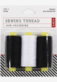 1004511 Merge Birch Sewing Reels Rolls Cotton Thread 3 Pak Black And White Z253 xxxxxxx You 140626.