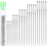 1004520 Merge 12 Pieces Stainless Steel Self Threading Needles Opening Sewing Darning Needles Z298 xxxxxxx You