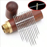 1004523 Merge Stainless Steel Self Threading Needles Hand Sewing Darning Needle Wooden Storage Z298 xxxxxxx You 100726.