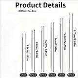 1004523 Merge Stainless Steel Self Threading Needles Hand Sewing Darning Needle Wooden Storage Z298 xxxxxxx You 100726.