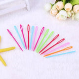 1004524 Merge 20Pcs Random Colours Sewing Needles Length 7cm Plastic Large Eye Blunt Needles Z298 xxxxxxx You 100726.