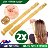 1018162 Merge 2x Long Reach Wooden Bamboo Scratch Back Scratcher Body Massage Itchy Relive Z236 xxxxxxx You.