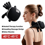 Neck Black shoulder Massager,Electric Heated Kneading Back Massager Pain Relife 1018169.