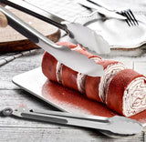 1022120 Merge 2x30cm Long Handle Kitchen Stainless Steel BBQ Tongs Salad Bread Serving Tool Z299 xxxxxxx You 120726.